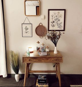 a photo of an end table in the wellness room