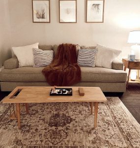 a photo of the couch in the wellness room