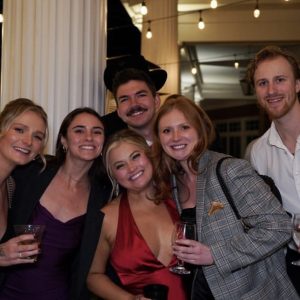 a photo of students at the barrister ball in formal wear