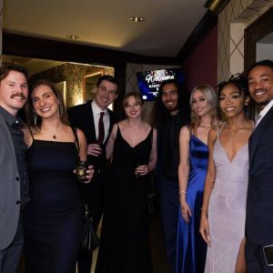 a photo of students at the barrister ball in formal wear